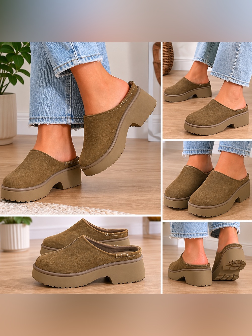 NEW- Project Cloud Brown Slip-On Clogs size 9 memory foam